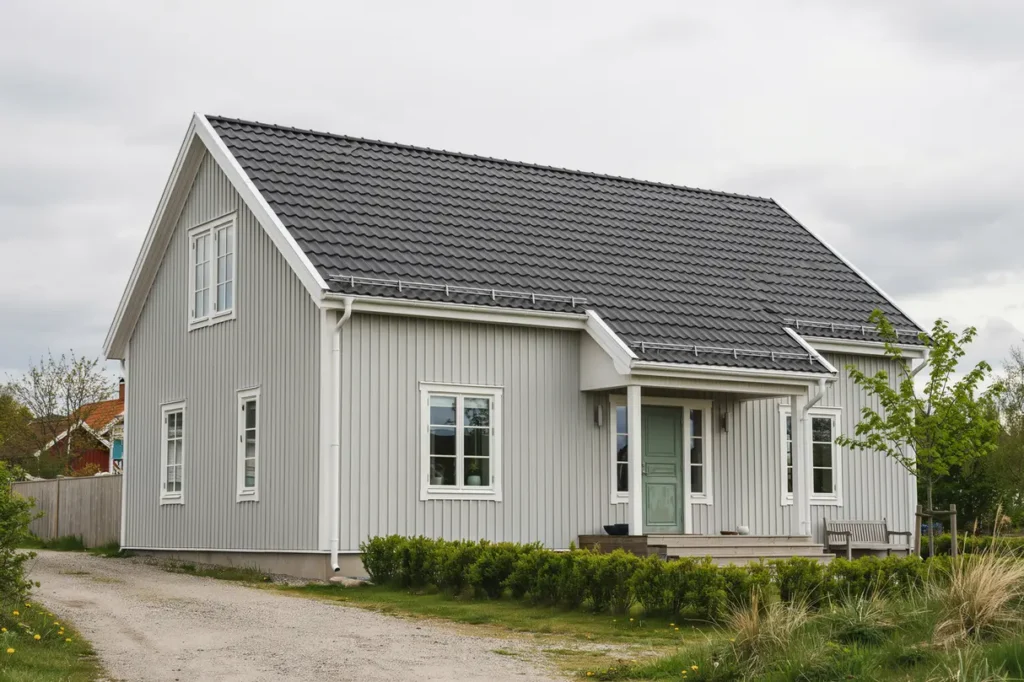 takoml ggning med nya betongpannor och taks kerhet i smygehamn trelleborg